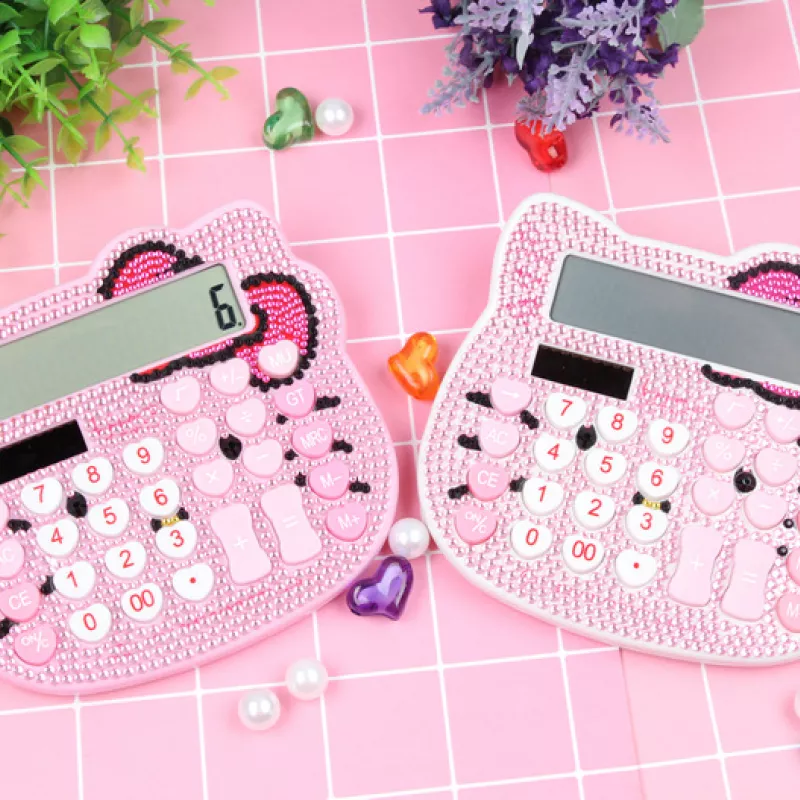 Calculatrice attrayant en cristal de Hello Kitty