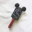 Brosse à cheveux noire en 3D avec la forme de Mickey