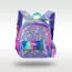 Cartable original violet orné des dessins de lapin arc en ciel 