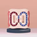 Casse tête rotatif à billes rectangulaire en plastique